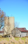 Abandoned yellow brick Ontario farmhouse in Lambton County