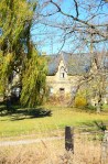 Abandoned yellow brick Ontario farmhouse in Lambton County
